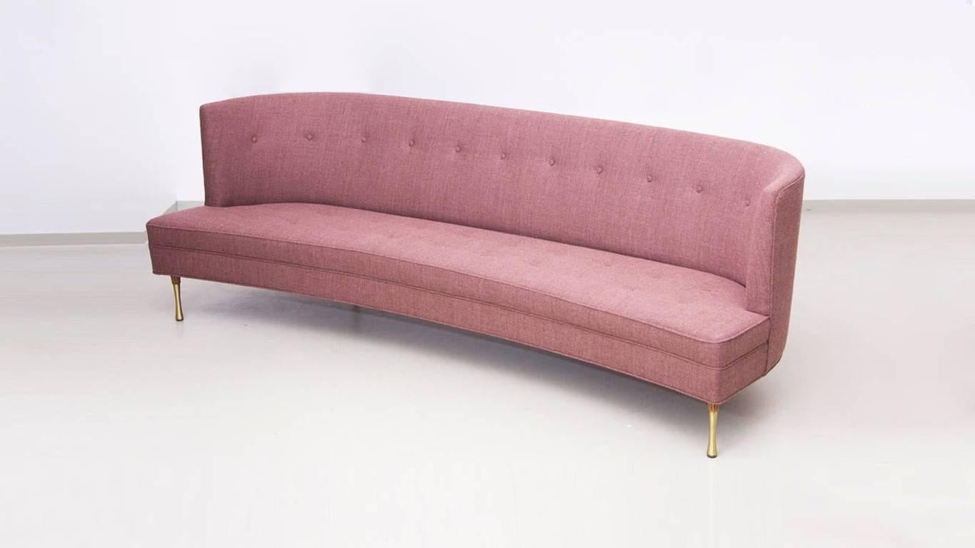 American Curved Sofa by Kipp Stewart for Directional in Kvadrat Fabric