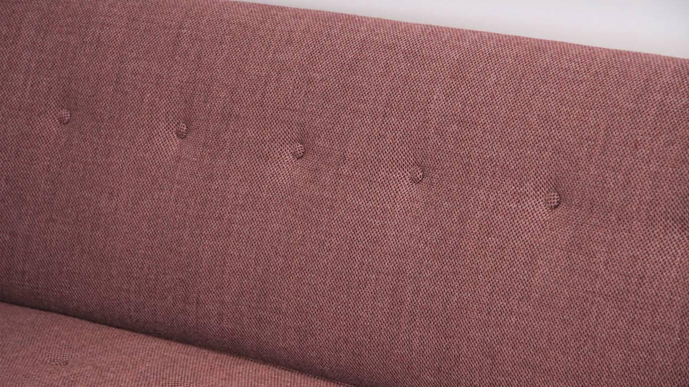 Mid-20th Century Curved Sofa by Kipp Stewart for Directional in Kvadrat Fabric