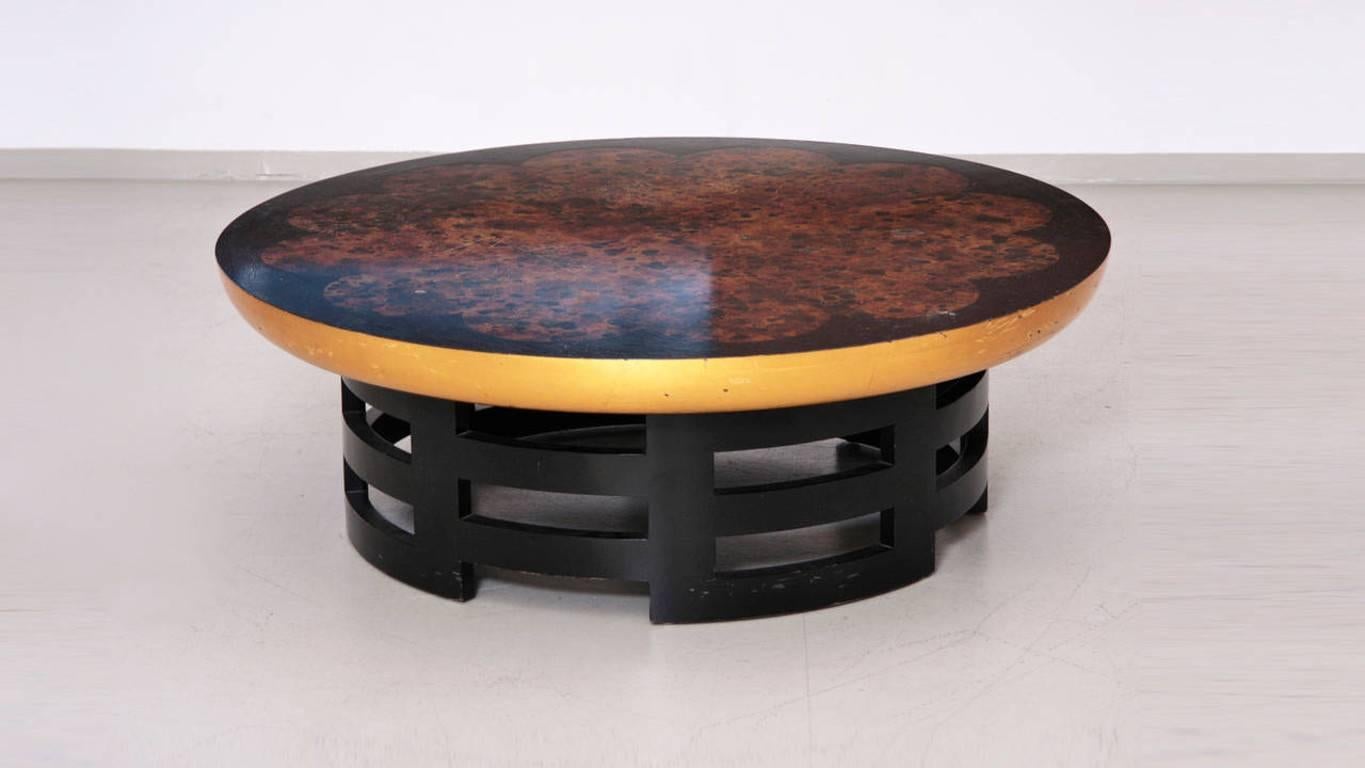 Vintage Lotus Coffee Table by Muller and Barringer for Kittinger In Good Condition In Berlin, DE