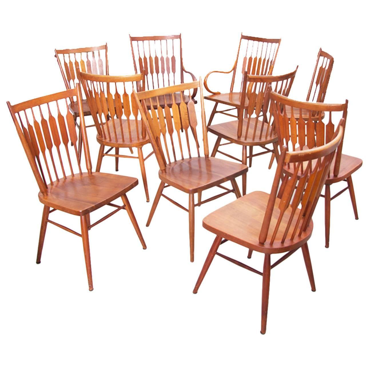 Set of Ten Kipp Stewart for Drexel "Centennial" Chairs