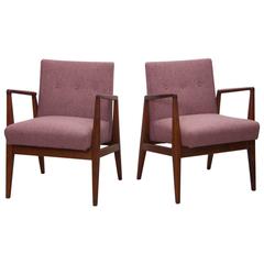 Pair of Jens Risom Armchairs in Original Condition, USA, 1950s