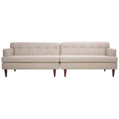 New Upholstered Edward Wormley Sectional Sofa for Dunbar in Knoll Fabric