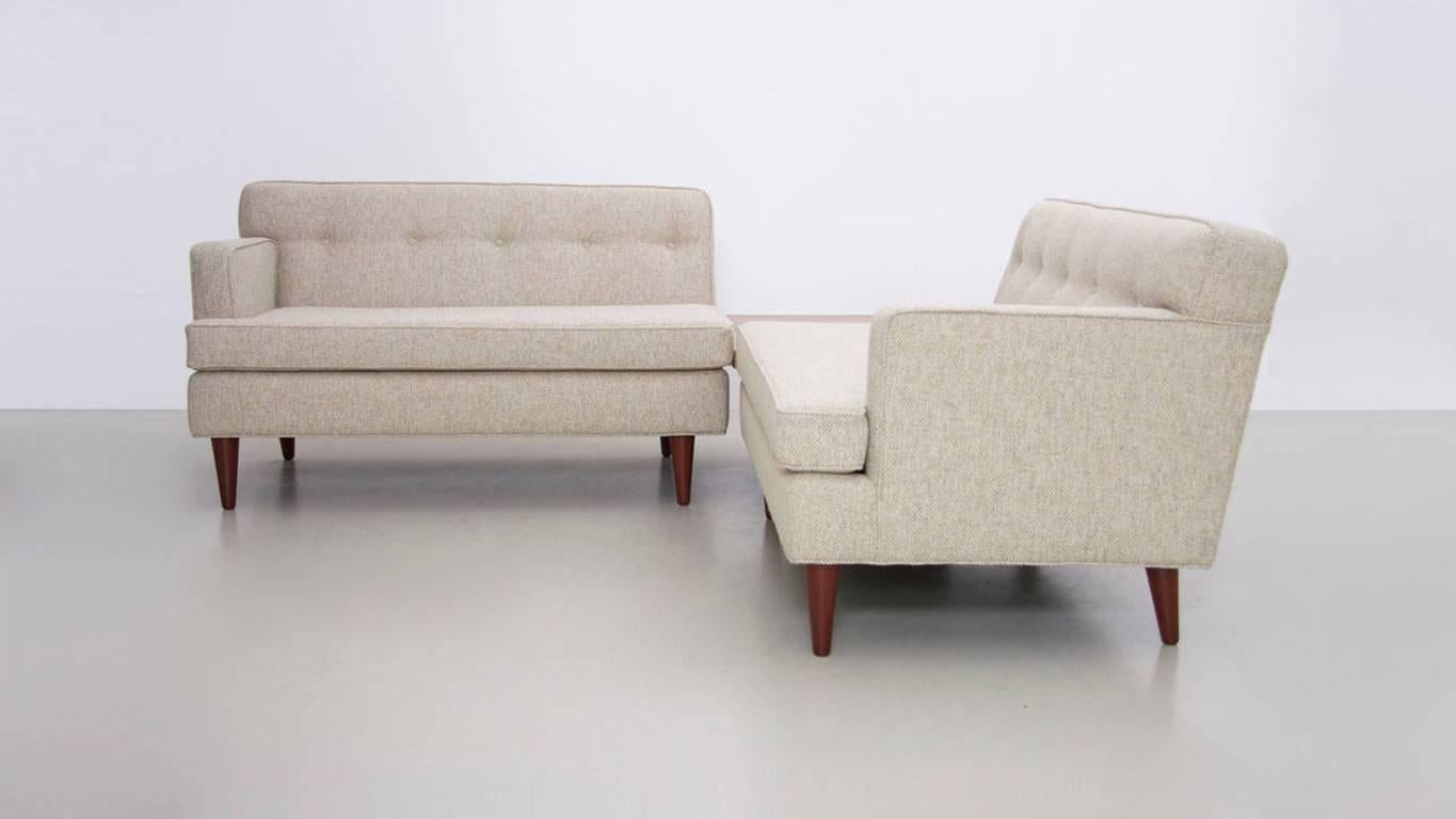 Mid-Century Modern New Upholstered Edward Wormley Sectional Sofa for Dunbar in Knoll Fabric