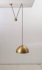 Rare Florian Schulz Posa Brass Pendant, Germany, 1960s