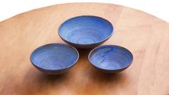 Set of Three Large Susanne Protzmann Ceramic Bowls