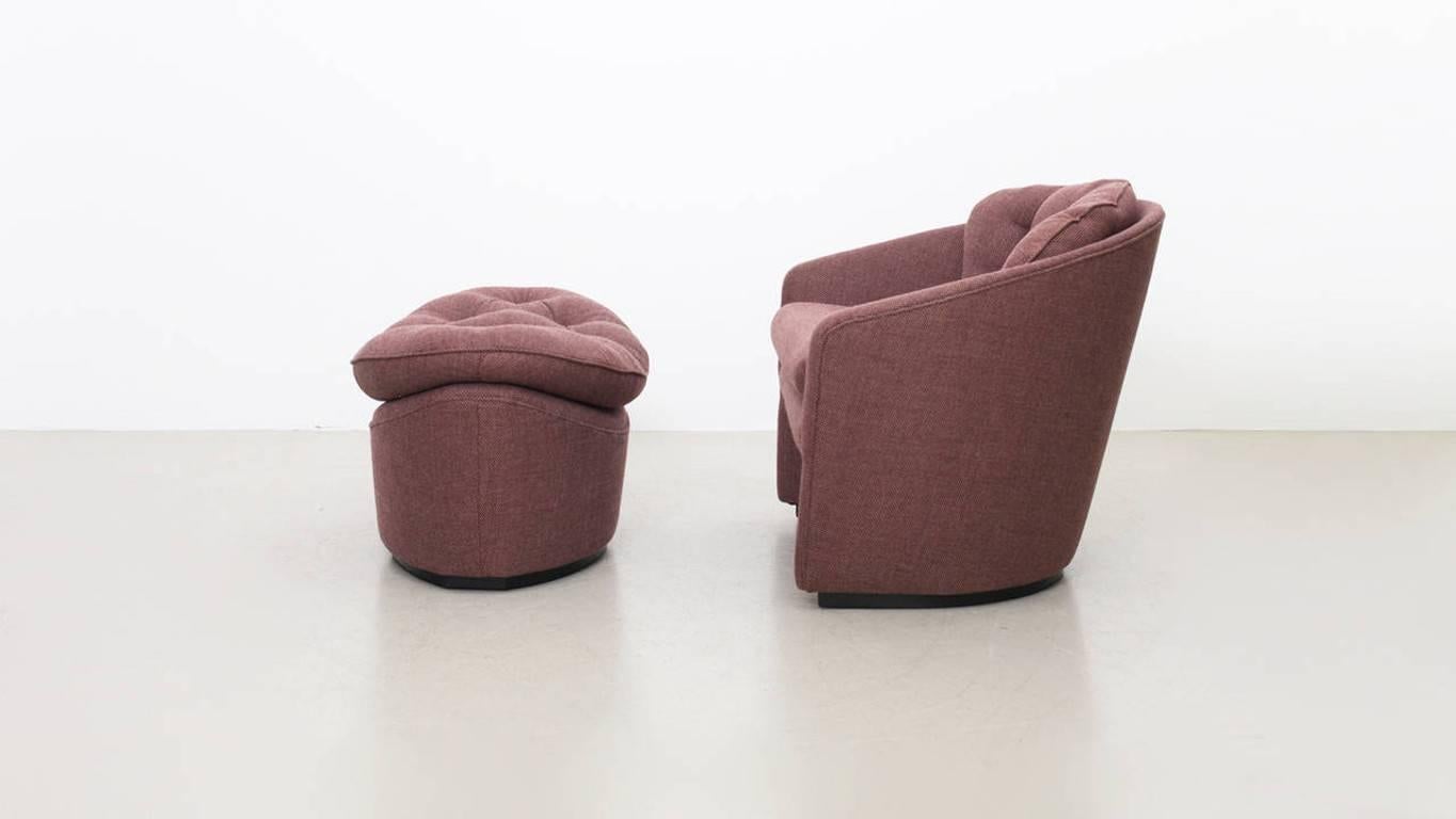 Adrian Pearsall lounge chair and ottoman with new Kvadrat fabric. A very comfortable chair.

 
