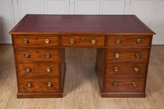 Regency Period Early 19th century Mahogany Partners Desk with drawers both sides