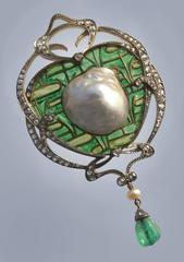Emile Olive An Impressive Belle Epoque Brooch Pendant by Fonsèque & Olive