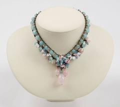 Rousselet glass pendant necklace, 1950s