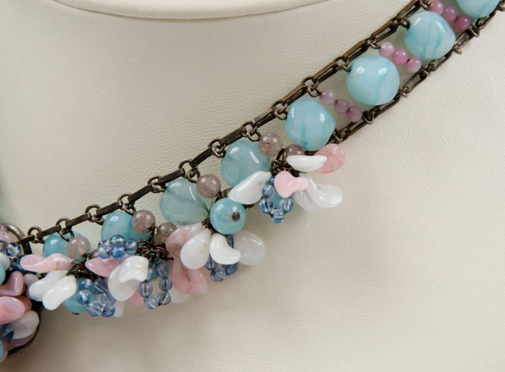 Rousselet glass pendant necklace, 1950s 1