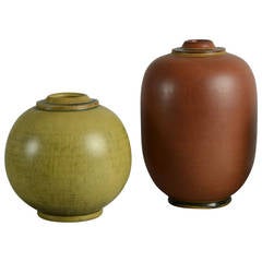 Two Vases by Tobo, Sweden, circa 1930s