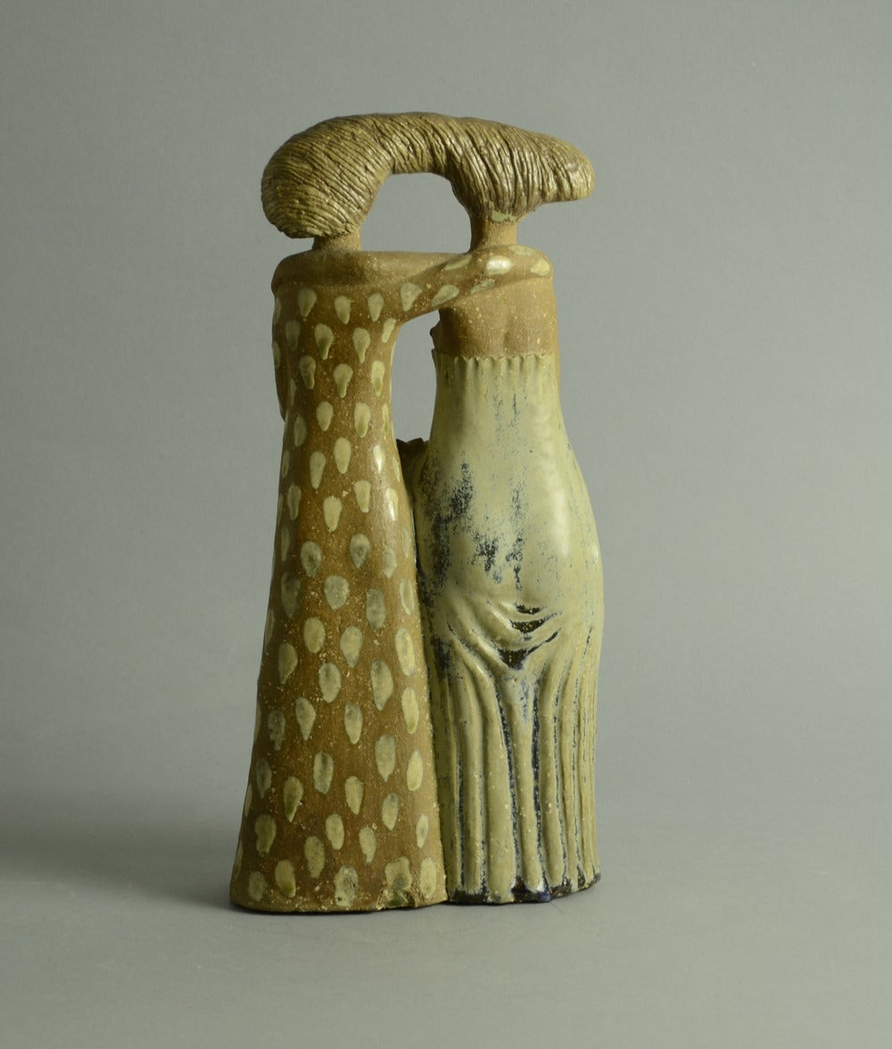 Stig Lindberg for Gustavsberg, Figure of Two Women in Chamotte Stoneware