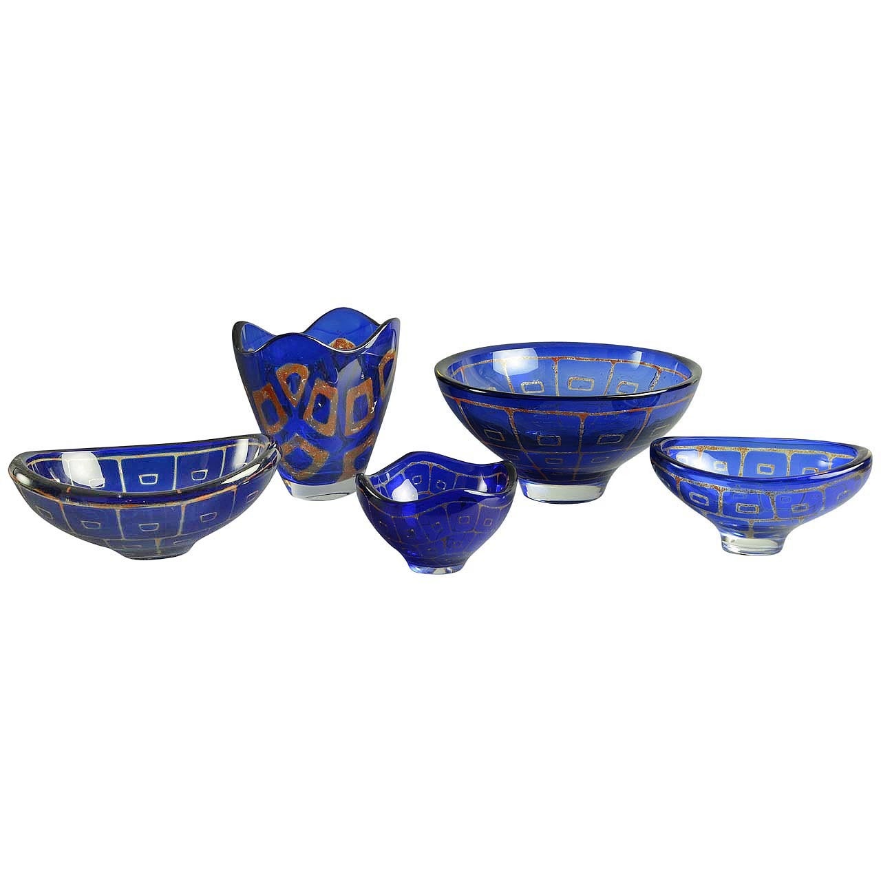 Sven Palmqvist for Orrefors, collection of "Ravenna " Bowls, Sold Separately For Sale