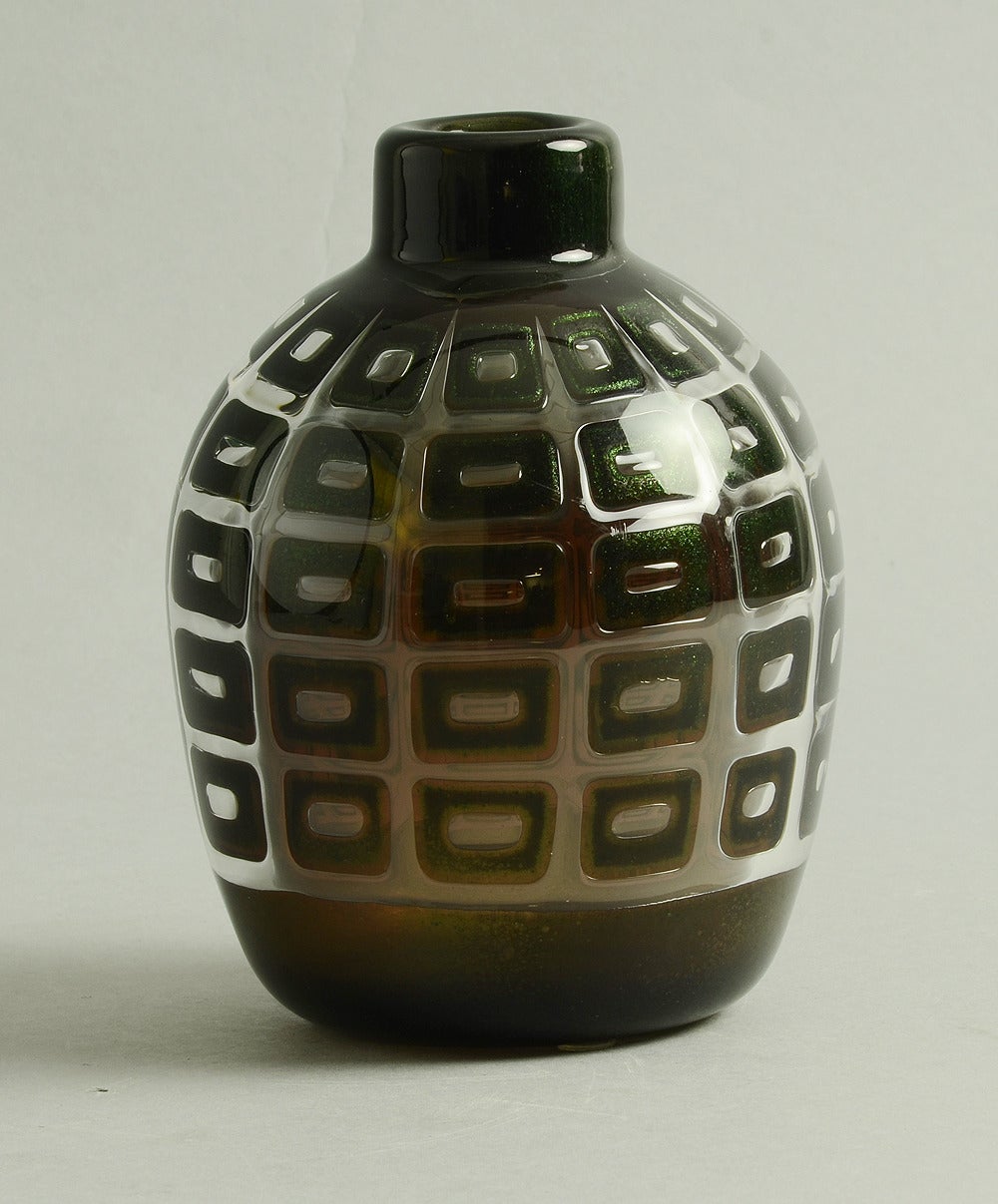 20th Century Edvin Ohrstrom for Orrefors Group of Ariel Vases For Sale