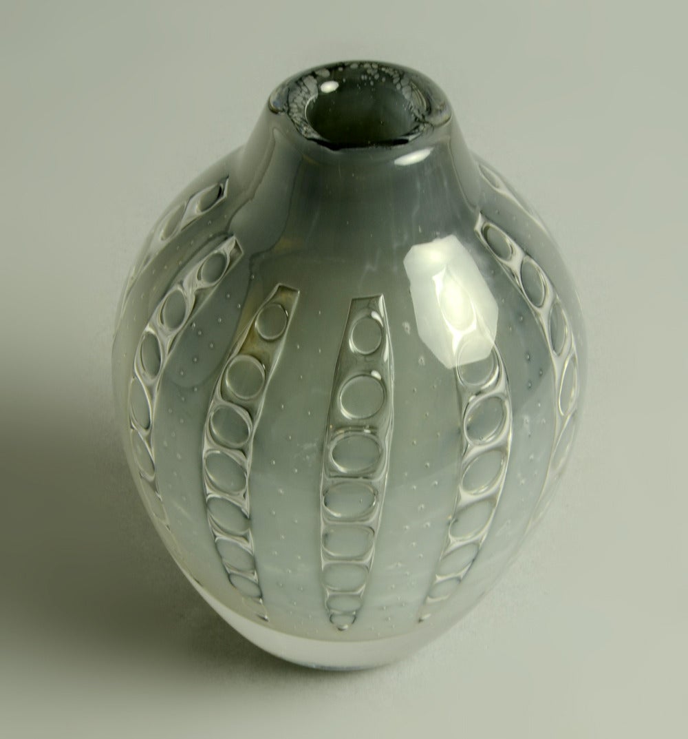Edvin Ohrstrom for Orrefors Group of Ariel Vases For Sale 1