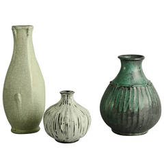 Svend Hammershøi for Herman Kähler, Three Vases (sold separately)