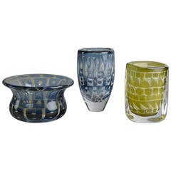 Selection of Ariel Vases by Ingeborg Lundin for Orrefors