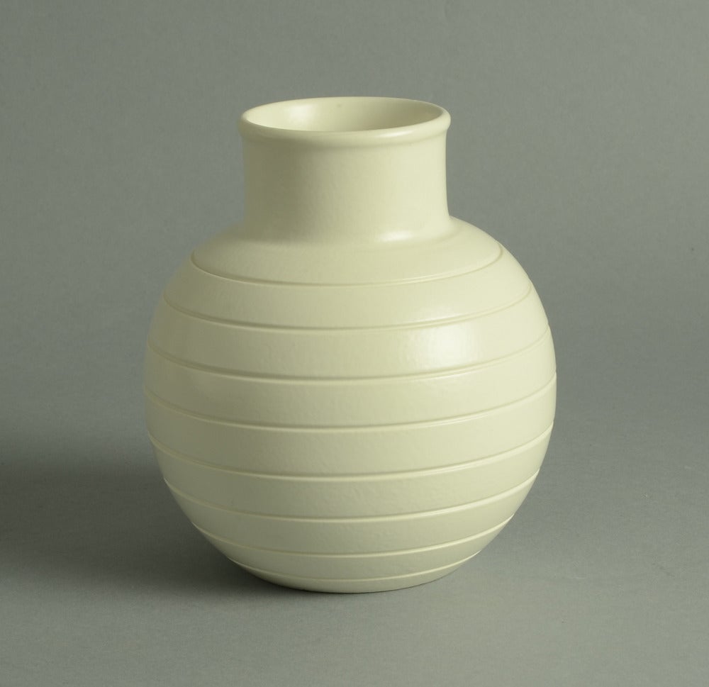 1. Stoneware vase with matte white glaze, 1930s.
Height 6