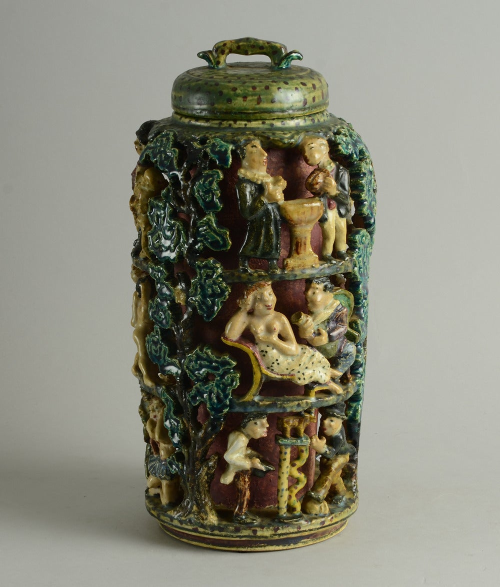 Unique Stoneware Jar by Bode Willumsen for Royal Copenhagen