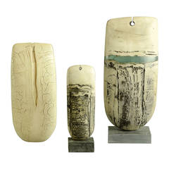 Three Sculptural Works in Stoneware by Peter Hayes, UK