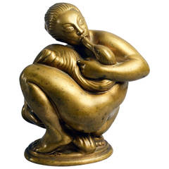 "Leda and the Swan" in Bronze by Kai Nielsen
