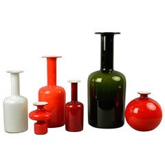 Group of Holmegaard "Carnaby" Vases