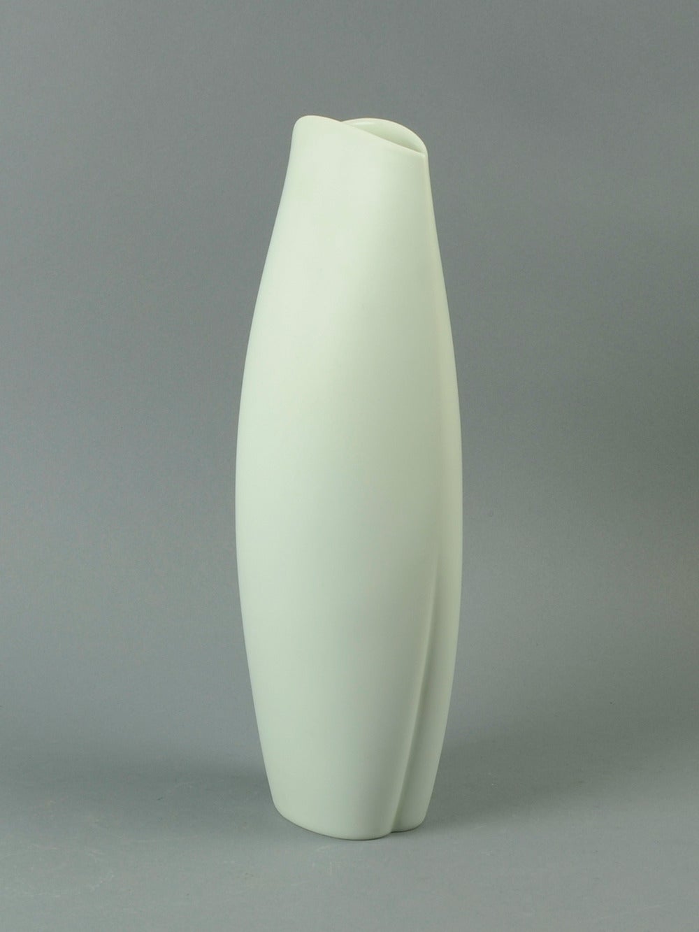 Available separately or as a group. 

1. Porcelain vase with matte white glaze, 1970s.
Height 12 1/2