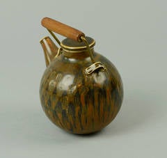 Stoneware Teapot by Stig Lindberg for Gustavsberg