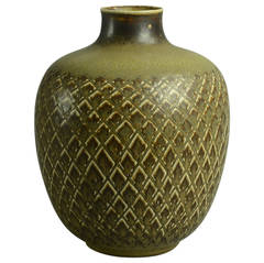 Large Vase with Solfatara Glaze by Gerd Bogelund for Royal Copenhagen