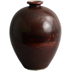 Monumental Vase with Oxblood Glaze by Berndt Friberg for Gustavsberg