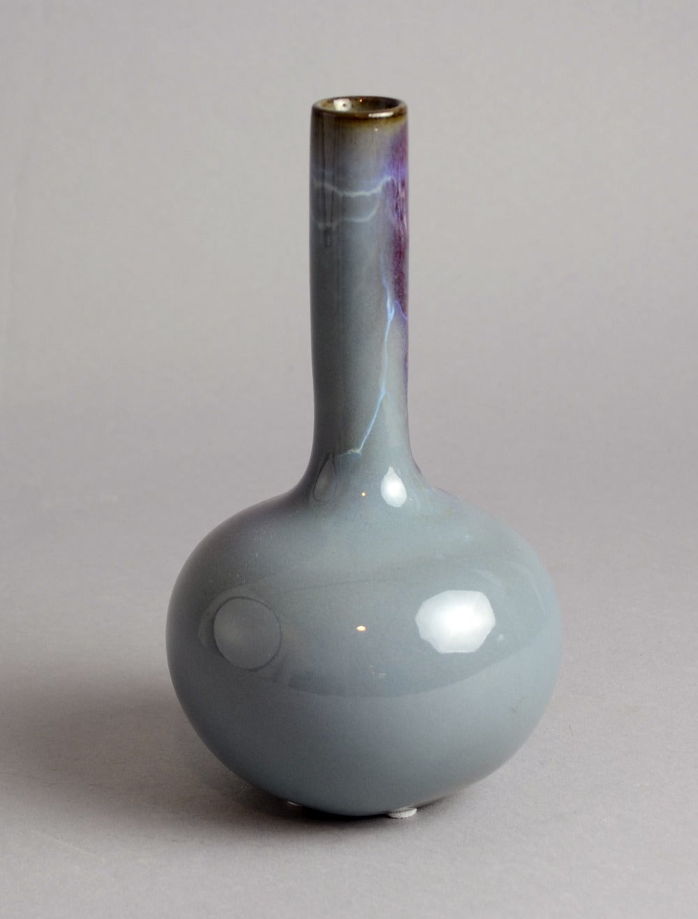 Glazed Vase with Clair De Lune Glaze by Axel Salto for Royal Copenhagen For Sale