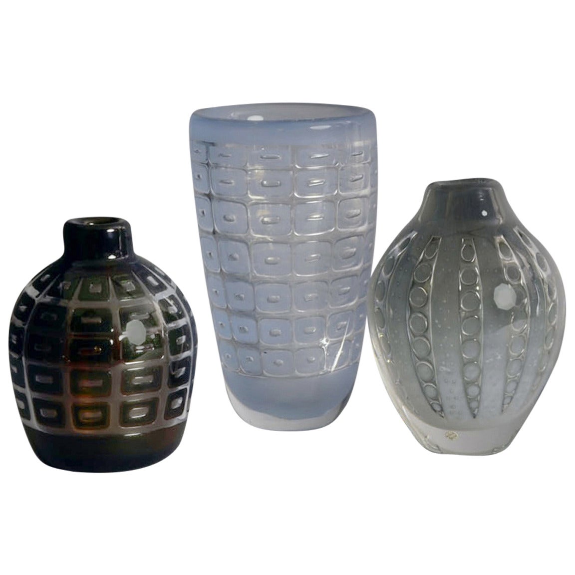 Three Ariel Vases by Edvin Ohrstrom for Orrefors For Sale