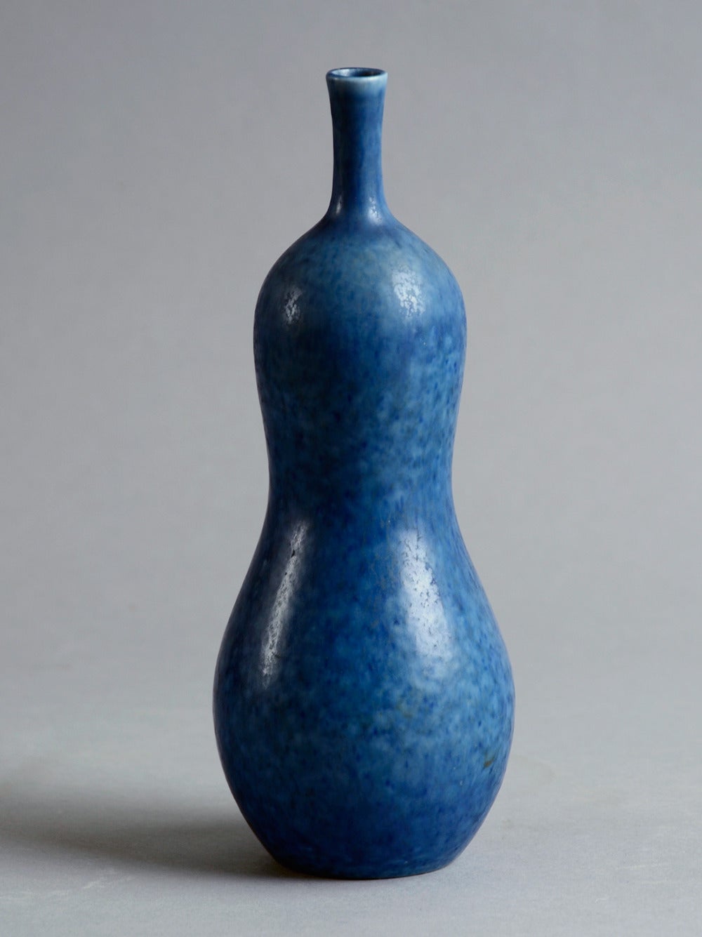 Danish Double Gourd Vase with Blue Glaze by Carl Harry Stalhane for Rörstrand