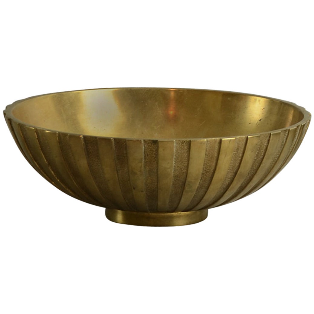 Fluted Bronze Bowl by Tinos, Denmark