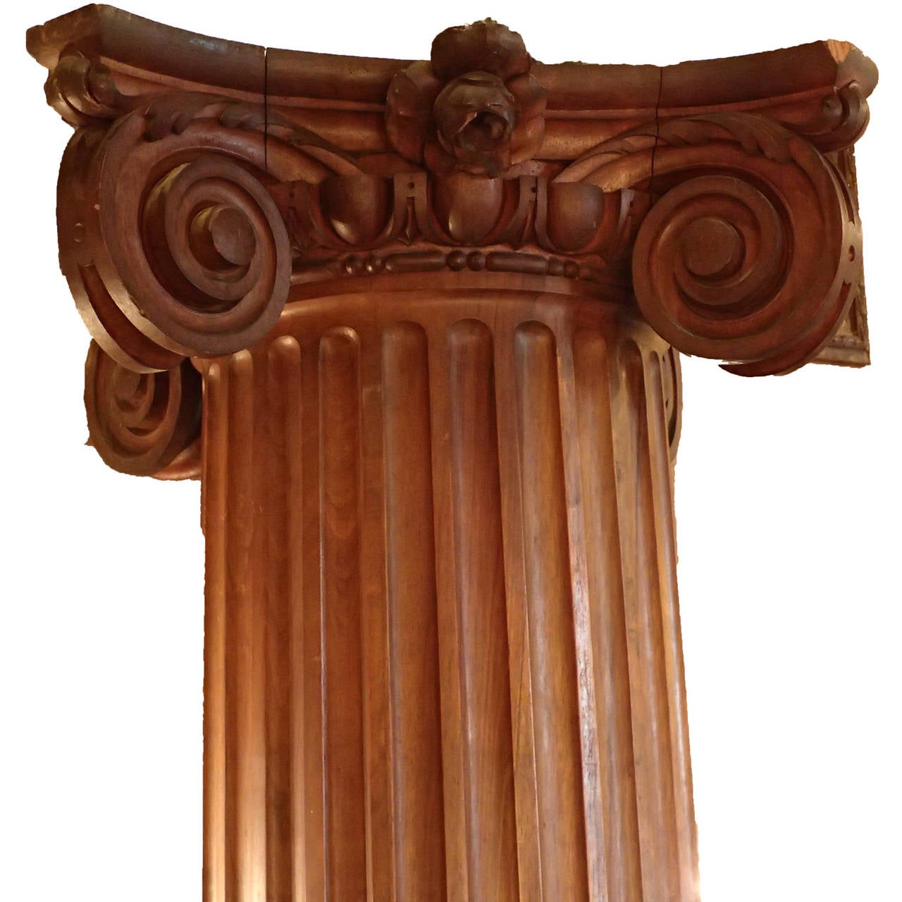 19th Century Walnut Wood Columns Corinthian from England For Sale 1