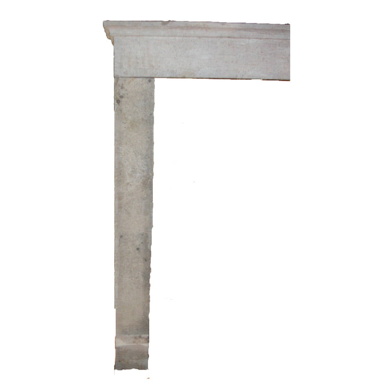 19th Century Antique French Limestone Fireplace, 19th C., Style: Countryside For Sale