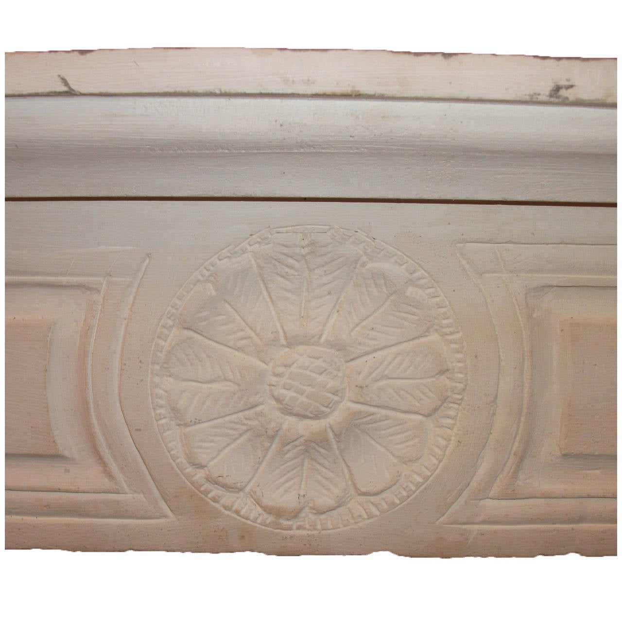 Antique French Limestone Fireplace, 18th C., Style LOUIS XVI In Good Condition In Cornell, CA