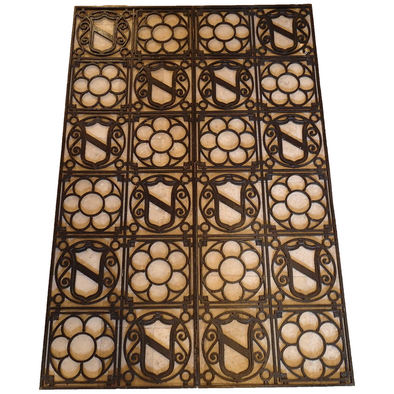 Late 19th Century Two-Panel Cast Iron Screen