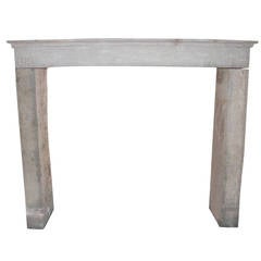 Antique French Limestone Fireplace, 19th C., Style: Countryside