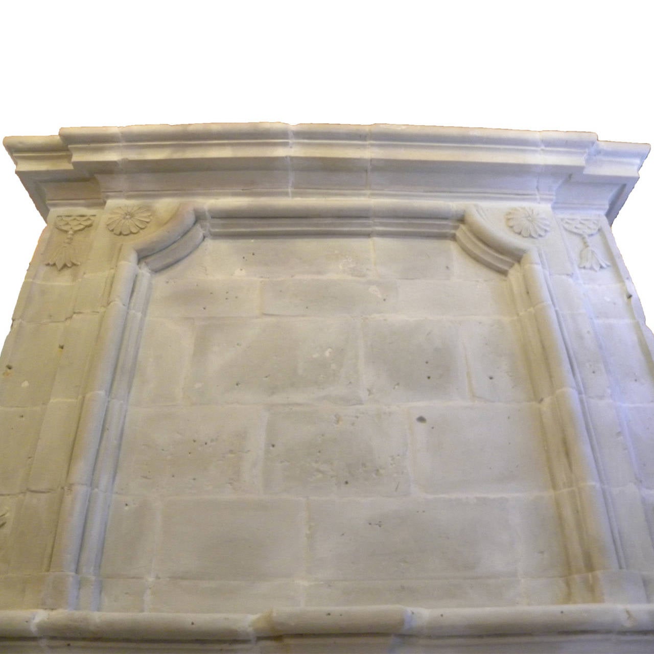 Louis XIV Antique Limestone Fireplace from France, 18th. Century For Sale