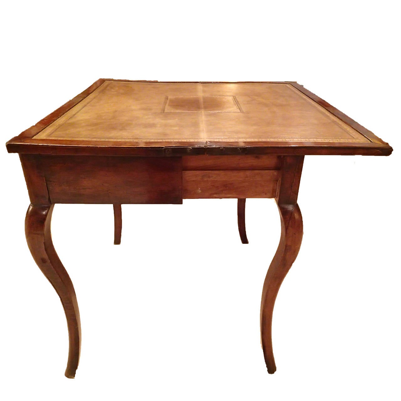 18th Century Louis XV, French Fold Out Card Table Made Out of Walnut