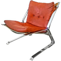 Elsa and Nordahl Solheim "Pirate" Chrome Lounge Chair