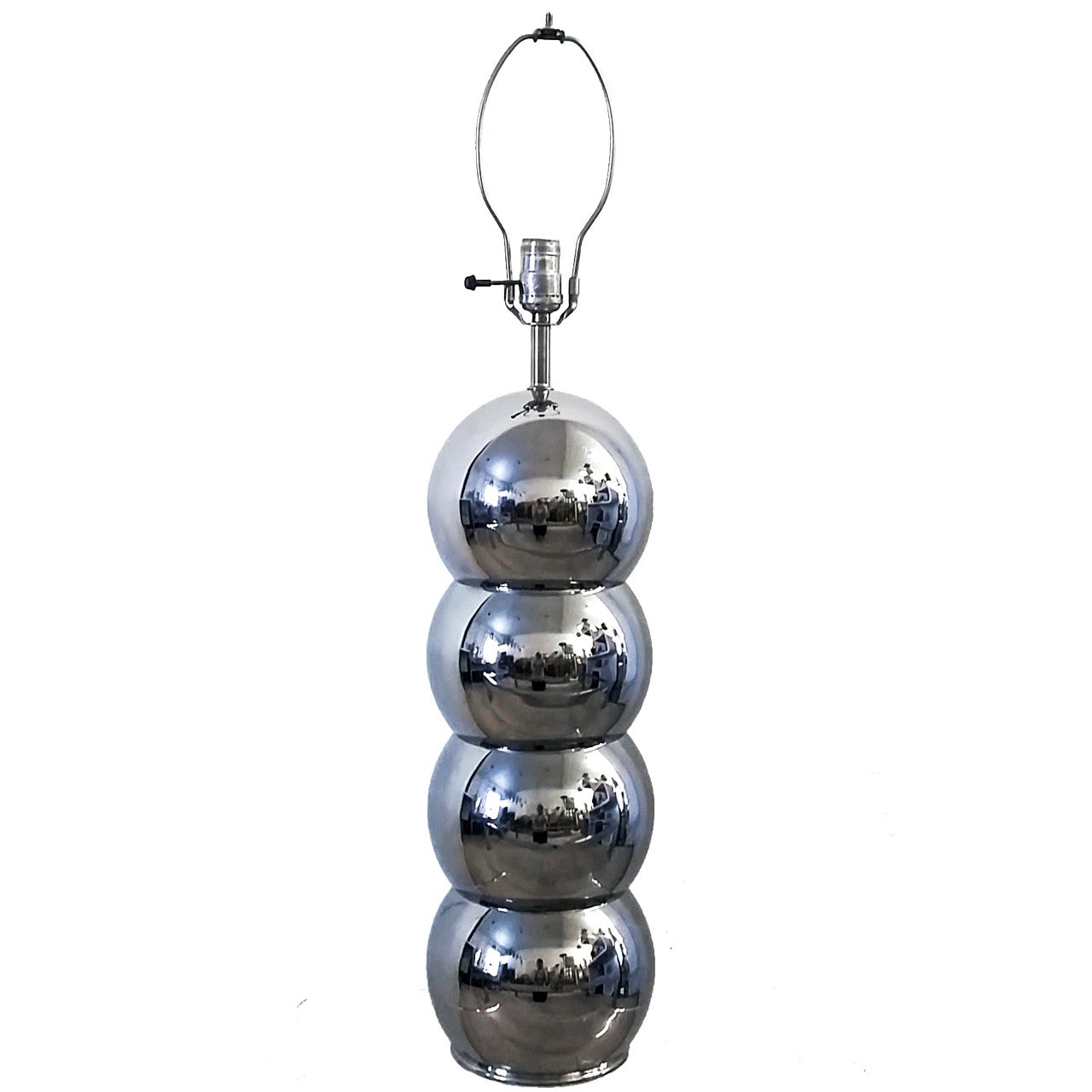 George Kovacs Chrome Stacked Ball Lamp
