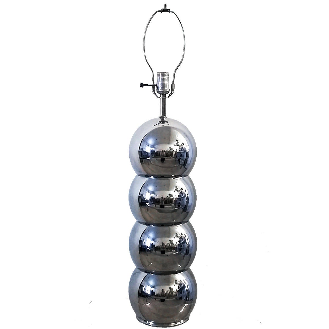 George Kovacs Chrome Stacked Ball Lamp For At 1stdibs George Kovacs Chrome Stacked Ball Lamp For