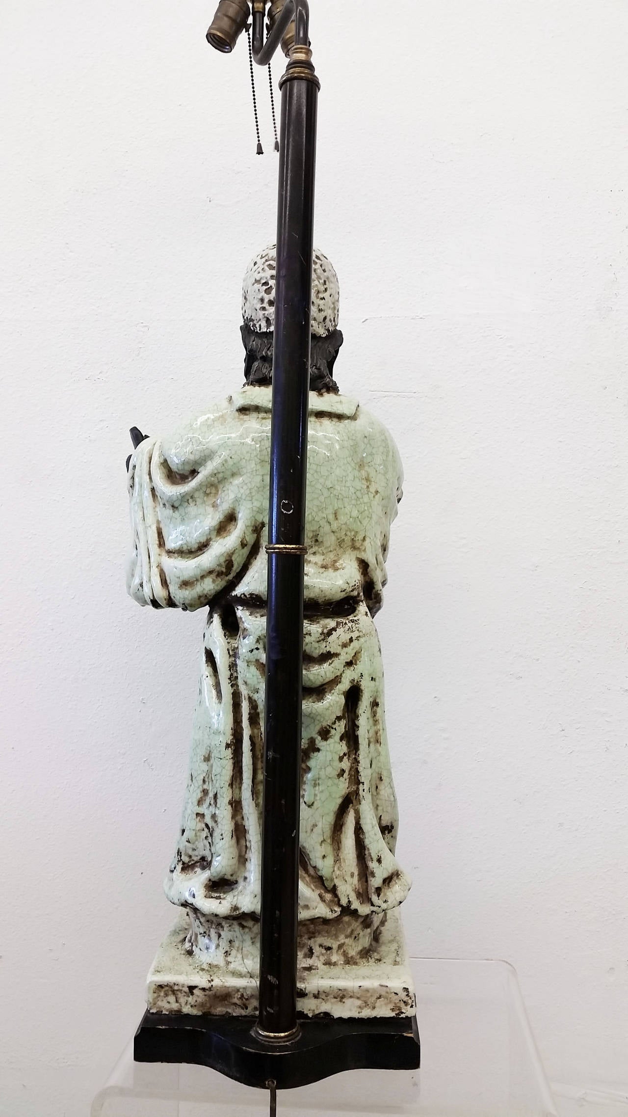 Ceramic Large Figural Table Lamp in the Manner of James Mont