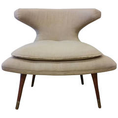 Modern Sculptural Horn lounge Chair Attr. Karpen of California