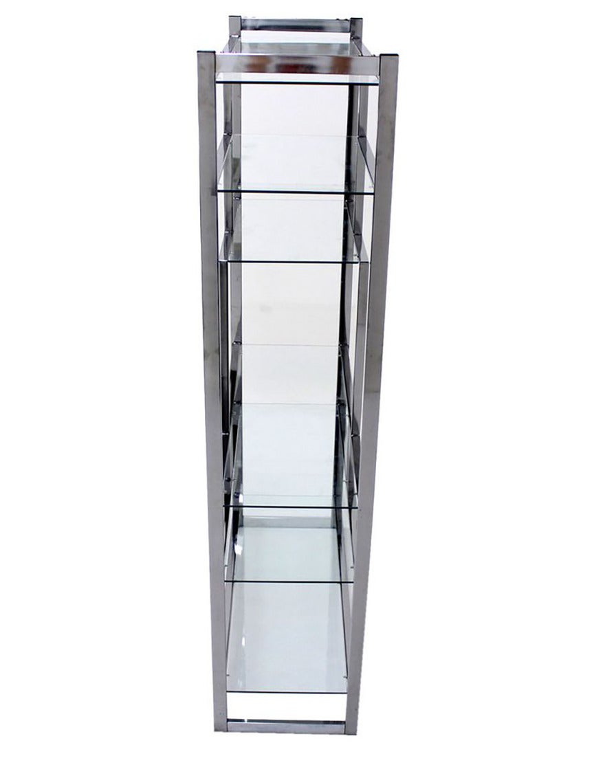 Mid-Century Modern Milo Baughman Chrome Etagere