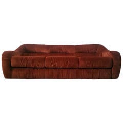 Italian Modern Style Velvet Sofa, 1970s