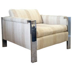 Mid-Century Polished Chrome Lounge Chair 4