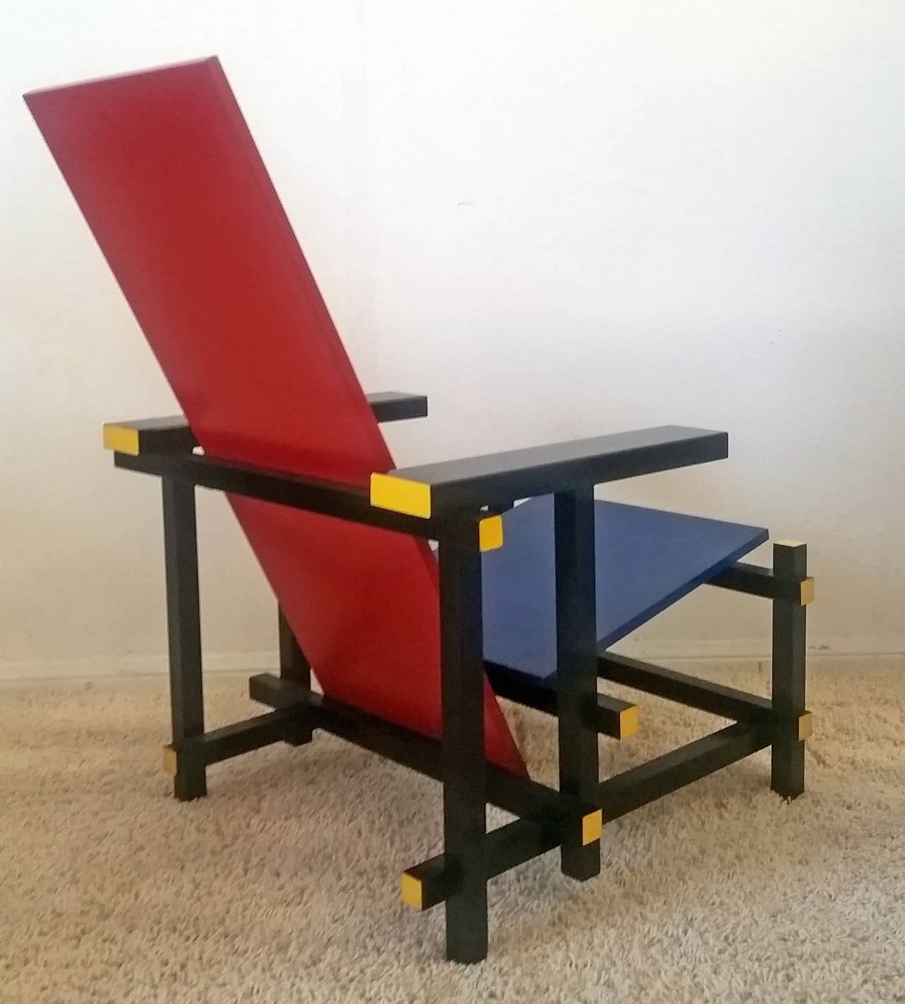 Red Blue Chair in the Manner of Gerrit Rietveld